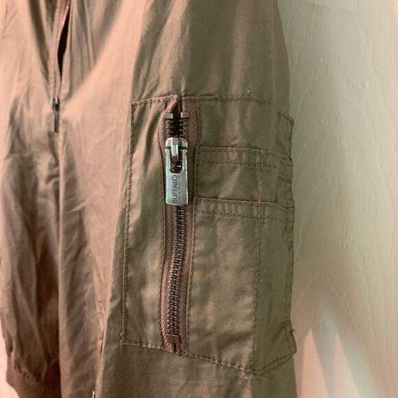 Buffalo David Bitton Green Bomber Windbreaker M - Picture 2 of 4